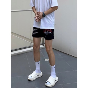 美式潮牌复古运动篮球短裤男夏季高街刺绣宽松休闲不过膝四五分裤图片