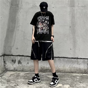 美式高街拉链机能工装短裤男夏季薄款冲锋裤宽松五分裤DK098-P43图片