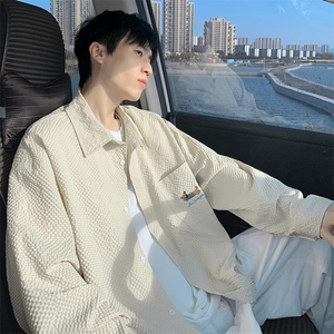 CD5483改长袖C5536特批P28无差价秋季腊肠狗泡泡纱大码衬衫外套男图片