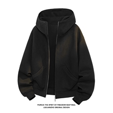 2026春季新款港风白底大码华棉400g重磅卫衣M-5XHW25861-特P55，男装卫衣，电商A022