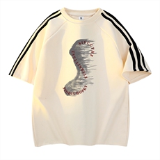杏色拼黑织带