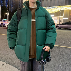 冬季立领加厚纯色棉衣男青年男士棉服潮棉袄情侣A266-MF365-P70图片