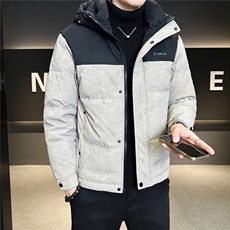 标50绒羽绒服男冬季2025新款连帽拼接外套A313-2633-P225，男装羽绒服，电商A313