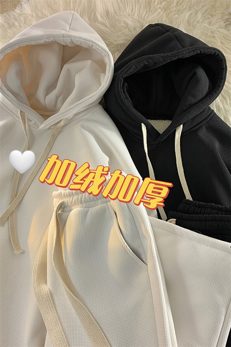 8XL-M羊羔绒卫衣套装男裤子两件套加肥加大码TZ301-P120控148,男装休闲套装,电商D206-1