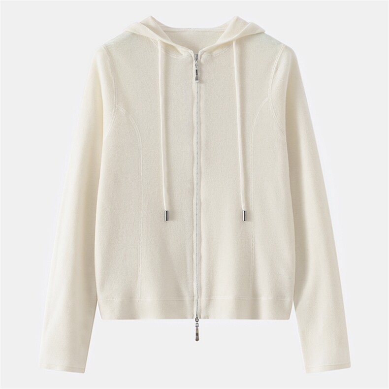 2025年春季羊毛连帽开衫，女装羊毛衫，星纬羊绒