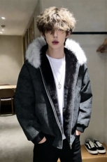 XZ514-2-25106-P70大理石座山雕连帽绒毛刺绣外套冬季棉服夹克，男装夹克，星座514-2(原B239)