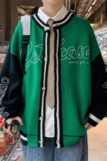 ！2023秋冬新款男士开衫毛衣百搭潮流棒球服外套M325P78，男装针织衫/毛衣，电商B220