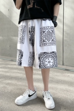 印花短裤宽松夏季男士5分冰丝沙滩宽松休闲裤A125-6610-P25，男装牛仔裤，电商A125