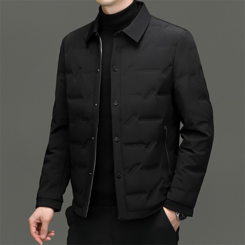 BN3966钱塘2020-2商务简约简约冬季厚款中年男士90鸭绒羽绒服P180,男装羽绒服,钱塘207-2