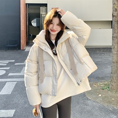 韩系毛织帽子（可脱卸）90绒加厚羽绒服2C239-117-P335-K458，女装羽绒服，2C239