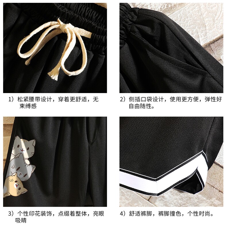 LQ64164-P19篮球夜跑运动短裤男大码宽松冰丝五分裤大裤衩砖墙,男装休闲裤,电商A040A