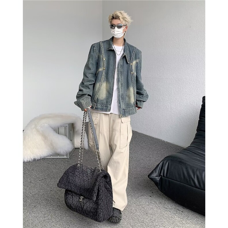 美式外套潮牌男夹克春秋新款JK8617P75,男装夹克,星座1116-2