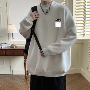 半高领毛衣男大码胖子针织衫毛线衣 M18397-P45 加绒款-P65图片