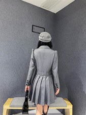 风衣连衣裙，女装风衣，精典蓝月