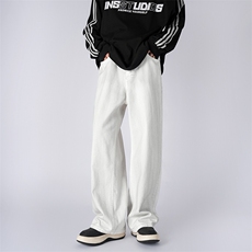 秋冬美式水洗垂感脏脏牛仔裤男女宽松dirtyfit阔腿长裤LY617/P58，男装牛仔裤，电商B381-2