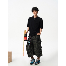 8XL-M肌理感竖条纹亨利领短袖T恤男cleanfit老钱风夏季上衣DX346，男装T恤，电商D206-1