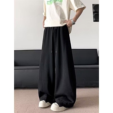 灰色运动卫裤夏春2025新款香蕉小个子阔腿休闲裤子K6175-P37，男装休闲裤，星座412-3