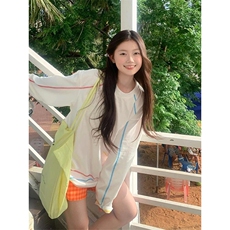 美式高街解构工艺速干长袖T恤衫男女款防晒上衣户外运动骑行服潮，男装防晒衣，电商A486