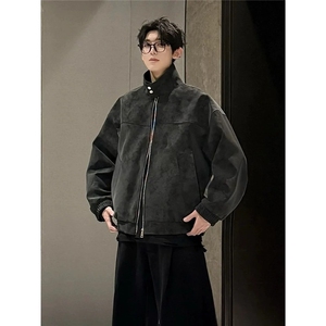 J530-P79 日系棒球服外套男春秋季日系复古休闲工装宽松上衣图片