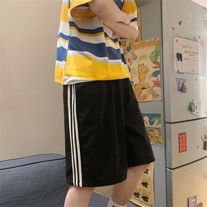 现货2025夏季港风条纹速干薄款运动休闲短裤D201-DM40-P25图片