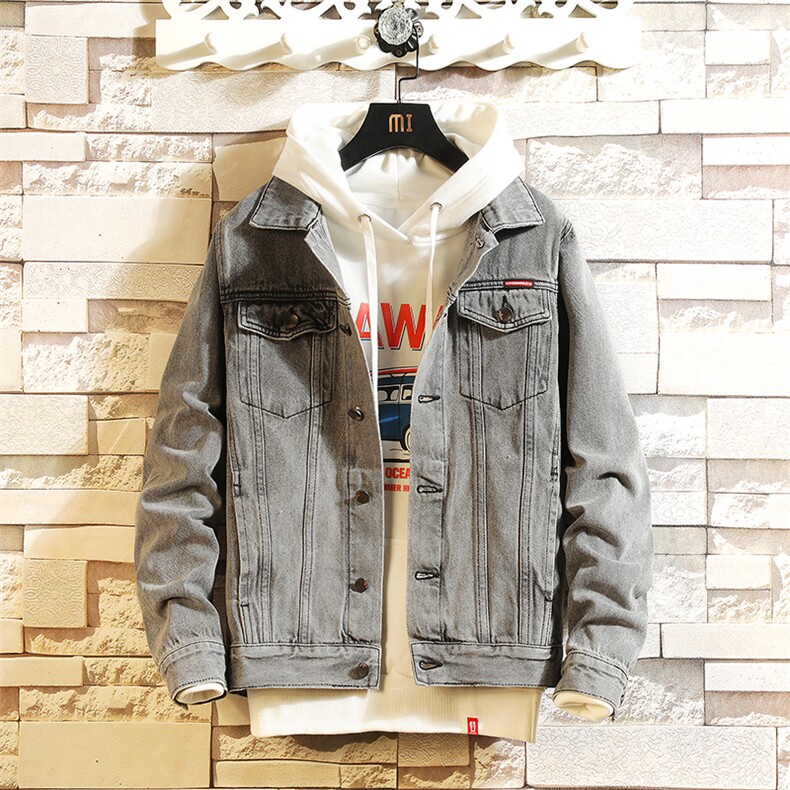 春秋季男士牛仔夹克潮流韩版新款外套帅气褂子休闲外衣服8163，男装夹克，电商A318