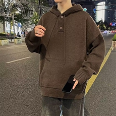 废土风连帽毛衣男士冬季2024新款慵懒软糯针织衫外套M6515/P58，男装针织衫/毛衣，星座506