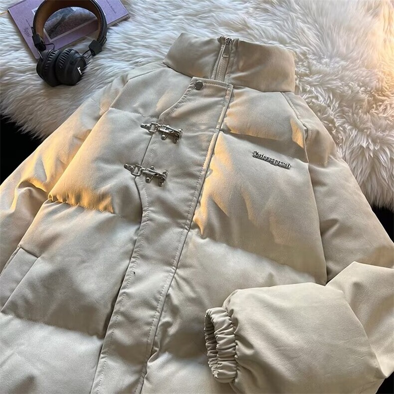 美式皮衣夹克男女同款秋冬季大码宽松潮牌棉服 MMY30 P110图片