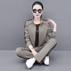 高档运动服套装女士春秋季2025新款妈妈时尚开衫休闲三件套，女装套装/套裙，燕颉服饰