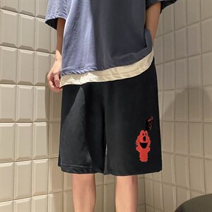 夏季宽松直筒印花短裤 运动休闲五分裤男XZ707-KZ13-35图片