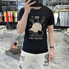 新款时尚高端精品欧货夏季男T恤短袖潮流抖音A227B-A-713-P45，男装T恤，电商A227B（原钱塘4066-1）