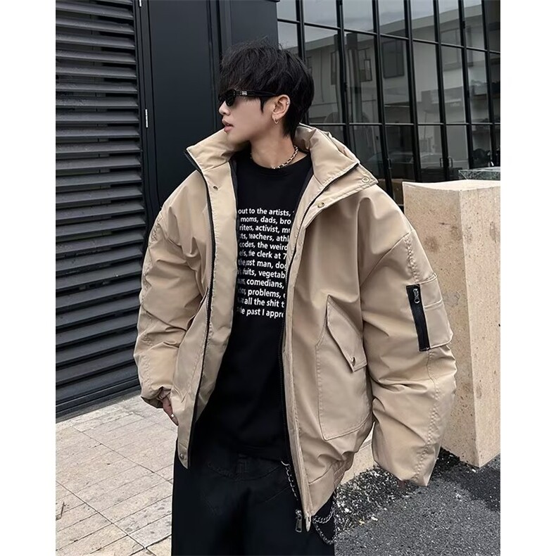 堆堆袖棉服冬季保暖宽松男士棉衣外套2024新款棉袄潮牌MF314-P95,男装棉衣,星座412-3