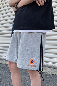运动短裤男士夏天潮流宽松中裤子潮牌ins夏季休闲五分裤T图片