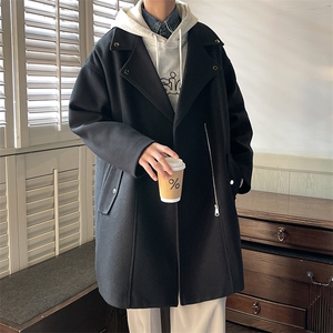 毛呢风衣男2026秋冬大衣中长款衣领夹克外套A071-F06-P125
