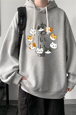 WY2215-P35加绒款-P40纯棉连帽卫衣男大码运动帽衫宽松薄外套男，男装卫衣，电商A040