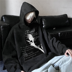 美式高街INS人物印花男生宽松重磅连帽卫衣JK23527特批45控78，男装卫衣，星座605(原A050)
