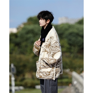 8XL-M 慵懒风软糯毛衣开衫针织开衫外套男中长款MY1215P118控148图片