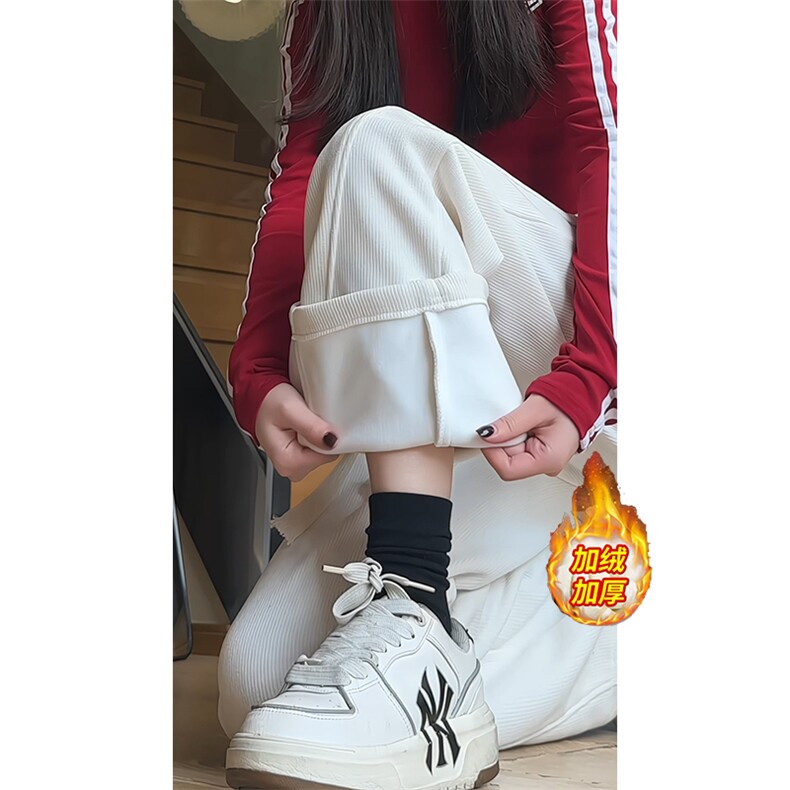 加绒加厚欧棉绒灯芯绒休闲裤直筒弯刀裤A493特P45控78,男装休闲裤,电商A309