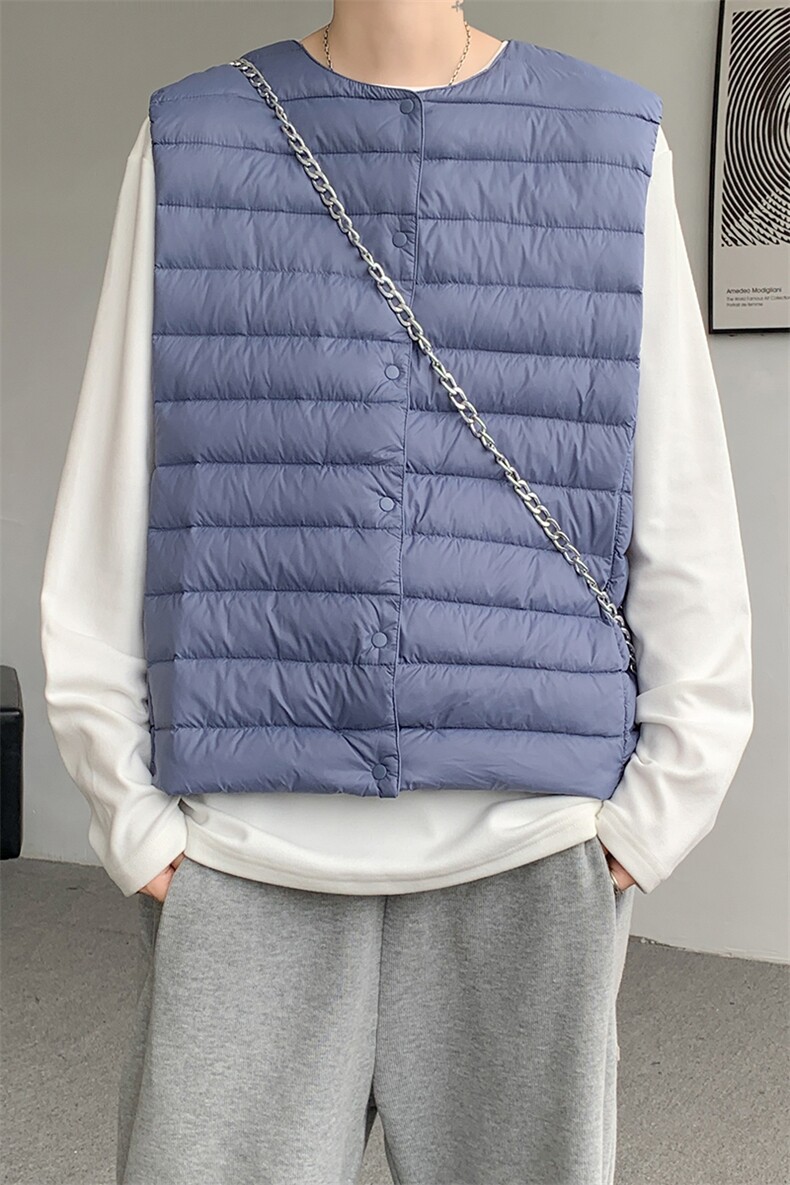8XL-M轻薄羽绒服马甲男背心内胆90白鸭绒马夹外套YRFC07P98控138,男装背心/马甲,电商D206-1