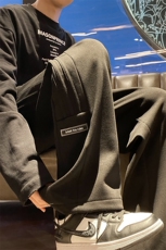 2024春款休闲运动卫裤男美式针织直筒裤子715-6-BX09P55（控78），男装休闲裤，星座715-6