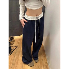 美式高街潮牌男女运动休闲裤直筒宽松卫裤慵懒显瘦休闲长裤子，男装休闲裤，电商A486