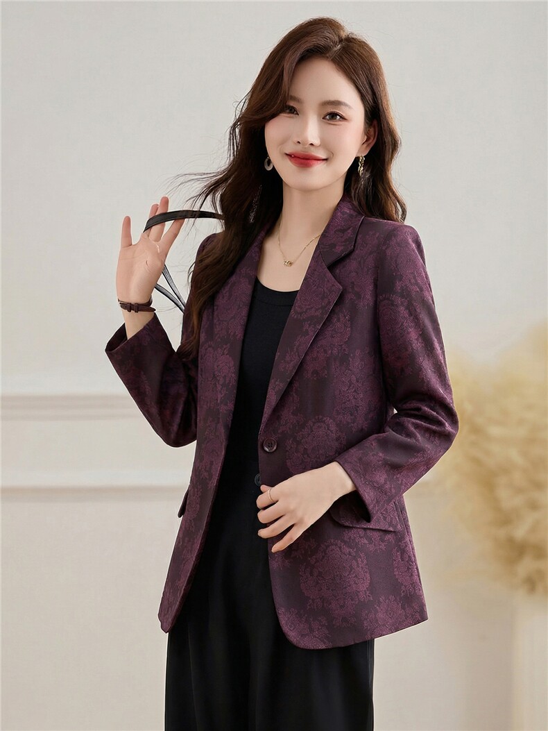 小西装外套女2026春秋装新款韩版时尚气质职场短款长袖女士小西服,女装短外套,伊航服饰