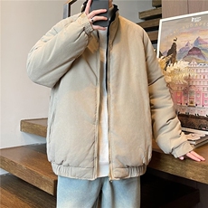 棉服男士外套秋冬季2025新款潮牌宽松夹克衫立领上衣男装JKQ702，男装夹克，星座516A