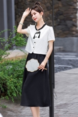 小香风连衣裙套装女2024夏季新款别致漂亮绝美法式高级感半身裙，女装套装/套裙，尚洛菲