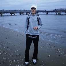 美式高街潮牌男女运动休闲裤直筒宽松慵懒显瘦印花休闲卫裤子，男装休闲裤，电商A486