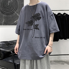 YT26279-P30亚麻短袖t恤男大码五分袖男宽松七分袖大皂风模特，男装T恤，电商A040