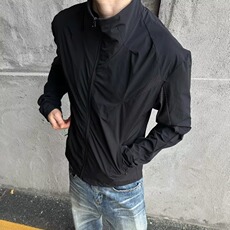 网眼原纱美式立领防晒衣男夏季休闲运动跑步轻量透气显瘦防晒外套，男装防晒衣，星座1210-1