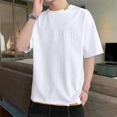 短袖t恤店主风男士圆领潮流体桖夏季印花衣服TC3022-P25，男装T恤，星座717