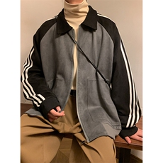 现货JK7848-特P70大码外套秋冬重磅麂皮绒高品质夹克抖音品质，男装夹克，电商A059