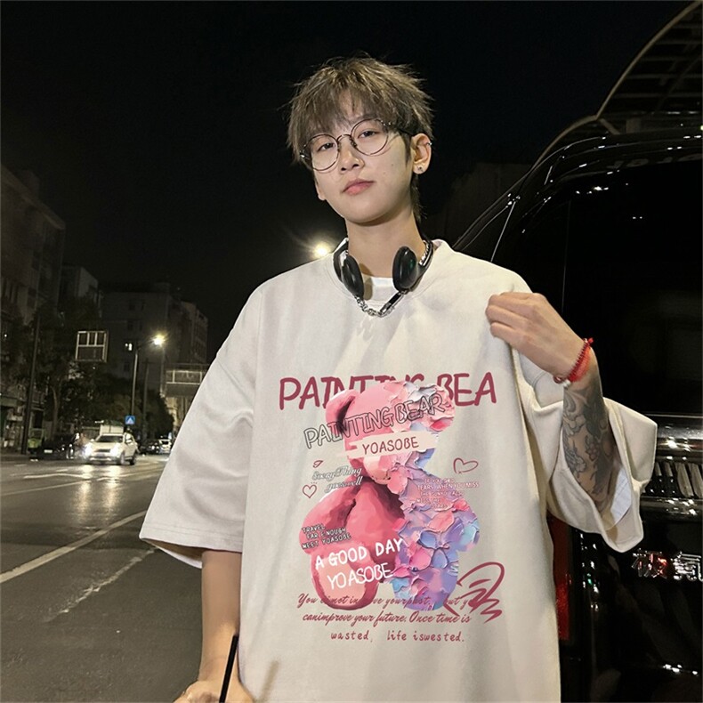 电商DSA028-DTLP2404特P19量大优供视频重磅麂皮绒短袖t恤男,男装T恤,电商A028
