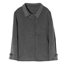 2025秋冬新中式双面羊绒大衣女国风复古盘扣羊毛呢外套短款高级感，女装双面呢大衣，悦洋羊绒